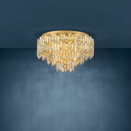 Buy Ceiling Crystals Australia Calmeilles Ceiling Crystal 10 Lights W630mm Brass Steel - 39611