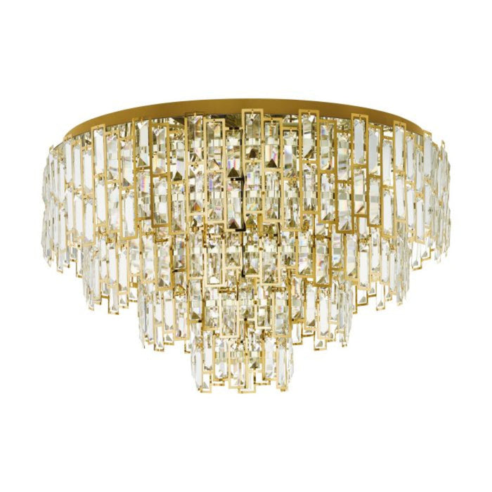 Buy Ceiling Crystals Australia Calmeilles Ceiling Crystal 10 Lights W780mm Brass Steel - 39612