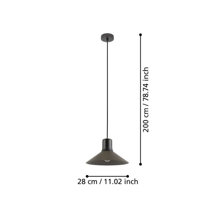 Buy Pendant Lights Australia Abreosa Pendant Light BlacK / Grey - 99511N