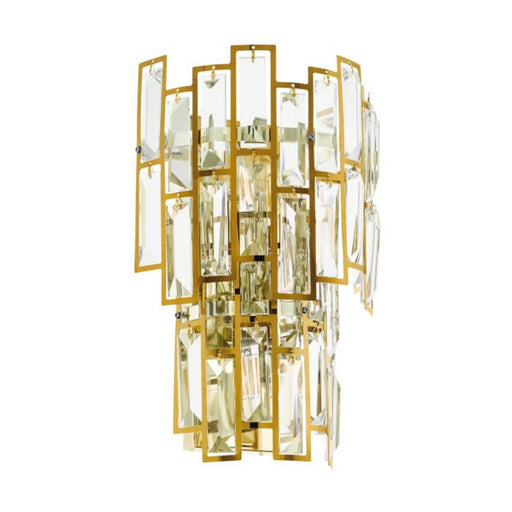 Buy Wall Sconce Australia Calmeilles Crystal Wall Sconce 3 Lights Brass Steel - 39615