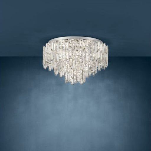 Buy Ceiling Crystals Australia Calmeilles 1 Ceiling Crystal 10 Lights W630mm Chrome Steel - 39624