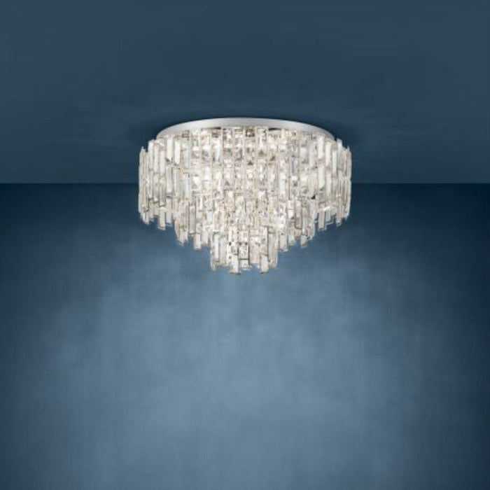 Buy Ceiling Crystals Australia Calmeilles 1 Ceiling Crystal 10 Lights W630mm Chrome Steel - 39624