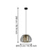 Buy Pendant Lights Australia Encinitos Pendant Light W375mm BlacK / Gold - 99666N