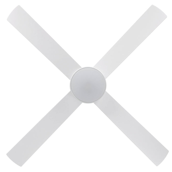 Buy DC Ceiling Fans With Light Australia Stradbroke DC Ceiling Fan 52" With LED Light Matt White - 20491701