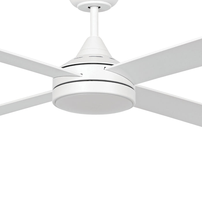 Buy DC Ceiling Fans With Light Australia Stradbroke DC Ceiling Fan 52" With LED Light Matt White - 20491701