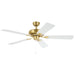 Buy AC Ceiling Fans Australia Waikiki 52" AC Fan Brushed Brass / White Blades - 20518111