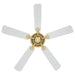 Buy AC Ceiling Fans Australia Waikiki 52" AC Fan Brushed Brass / White Blades - 20518111
