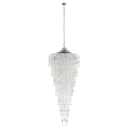 Buy Crystal Pendant Lights Australia Beires Crystal Pendant 12 Lights Chrome Steel Brilliant Glass - 390262