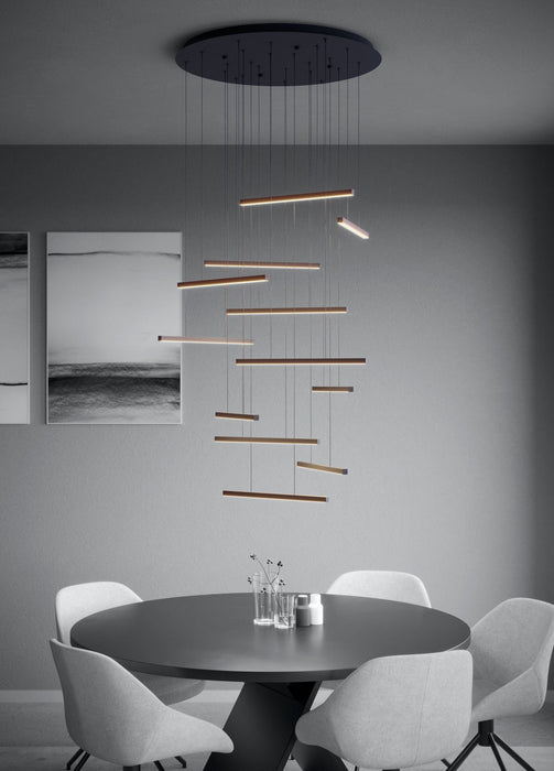 Lindoza 780mm Pendant Light Black & White - 390351