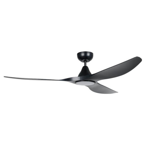 Buy DC Ceiling Fans With Light Australia Surf DC Ceiling Fan 60" Matt Black LED Light Matt Black - 20550202