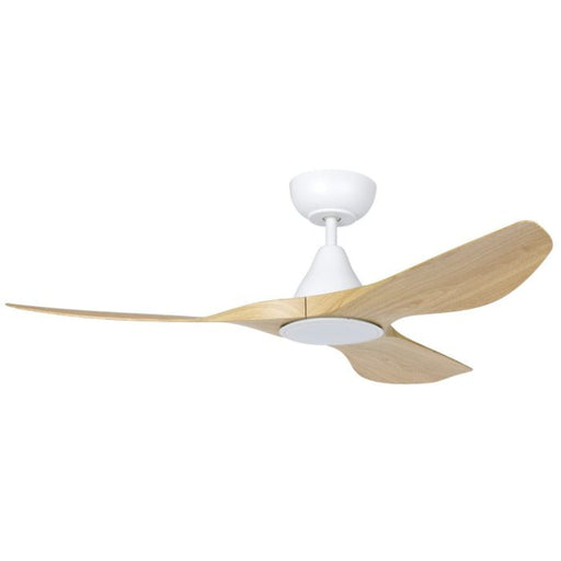 Buy DC Ceiling Fans With Light Australia Surf DC Ceiling Fan 48" Oak LED Light Matt White - 20549716