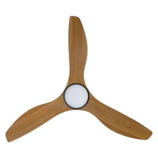 Buy DC Ceiling Fans With Light Australia Surf DC Ceiling Fan 52" Burmese Teak LED Light Matt Black - 20549917