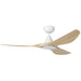 Buy DC Ceiling Fans With Light Australia Surf DC Ceiling Fan 52" Oak LED Light Matt White - 20549916
