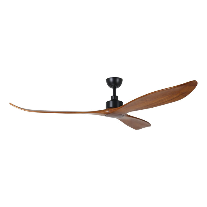 Currumbin DC Ceiling Fan 60" Matte Black & Merbau Blade - 20619228