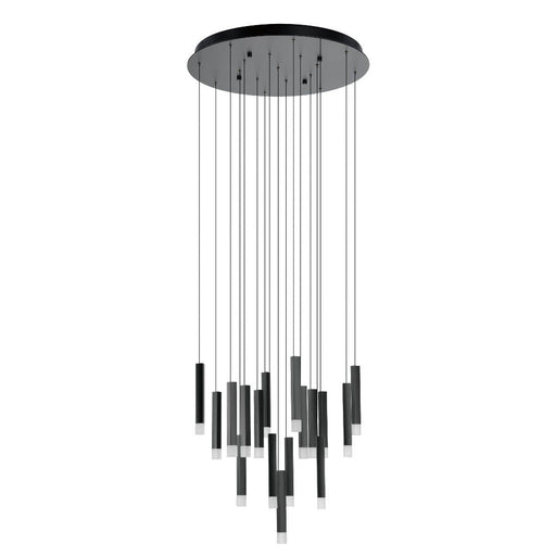 Buy Cluster Pendants Australia Estanerios Cluster Pendant 17 Lights Black Steel 3000K - 205663N