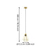 Buy Pendant Lights Australia TARBES Pendant Light Brushed W175mm Brass Steel - 43681N