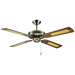 Buy AC Ceiling Fans Australia Majestic AC Ceiling Fan 52" Coolah Antique Brass & Walnut Blades - 837