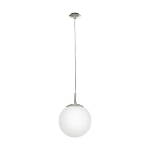 Buy Pendant Lights Australia Rondo 1 Light Pendant Width 200 mm Satin Nickel Steel - 85261N