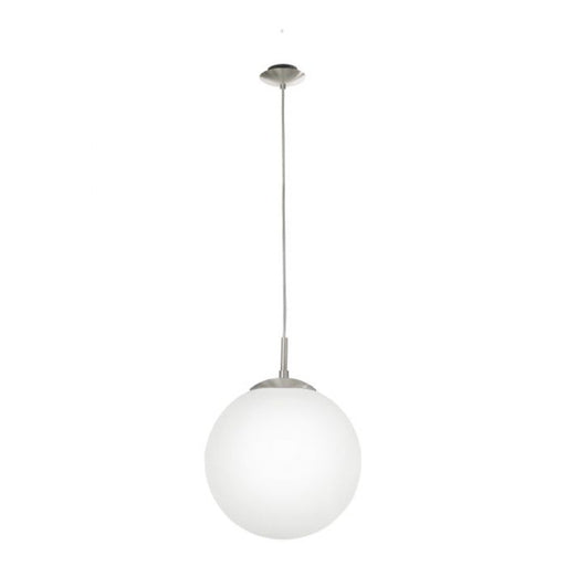 Buy Pendant Lights Australia Rondo 1 Light Pendant Width 300 mm Satin Nickel Steel - 85263N