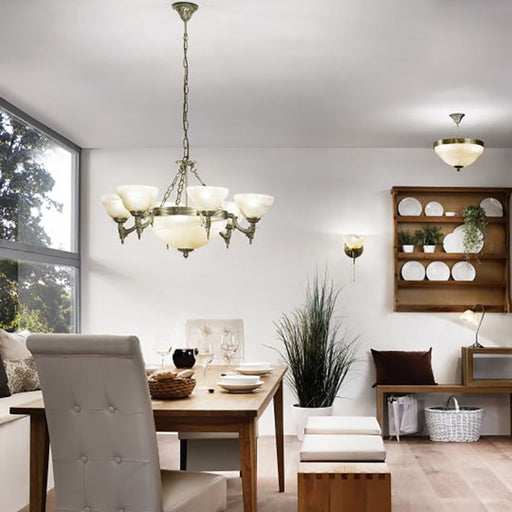 Buy Semi-Flush Mount Lights Australia MARBELLA Champagne & Bronze 3 Light Semi Flush Mount Light- 85856