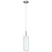 Buy Mini Pendants Australia Troy 1 Light Pendant Satin Nickel & White 110mm - 85977