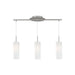 Buy Island Pendant Lights Australia Troy 3 Light Pendant Satin Nickel & White - 85978