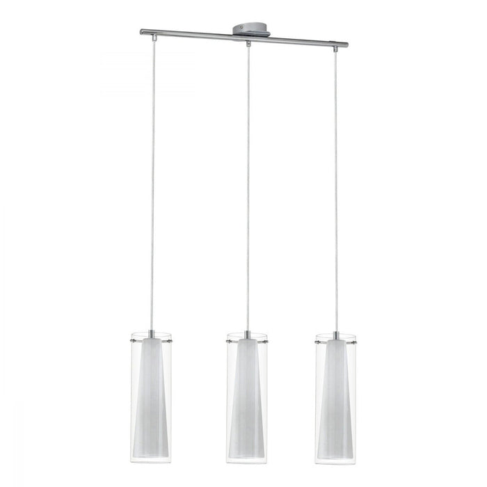 Buy Island Pendant Lights Australia Pinto 3 Light Pendant Chrome & Clear White - 89833