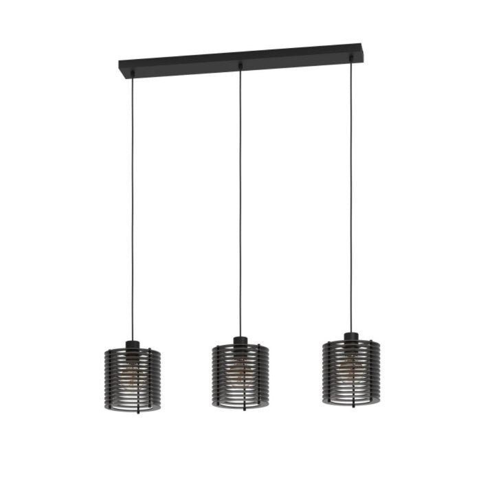 Buy Pendant Lights Australia SEGOVIA Pendant 3 Lights Black Steel - 900738N