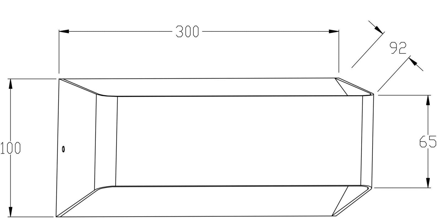 Buy Up / Down Wall Lights Australia LOUNGE III S9327 Architectural Exterior LED Wall Light White 18W 3000K - S9327/300WW/WH