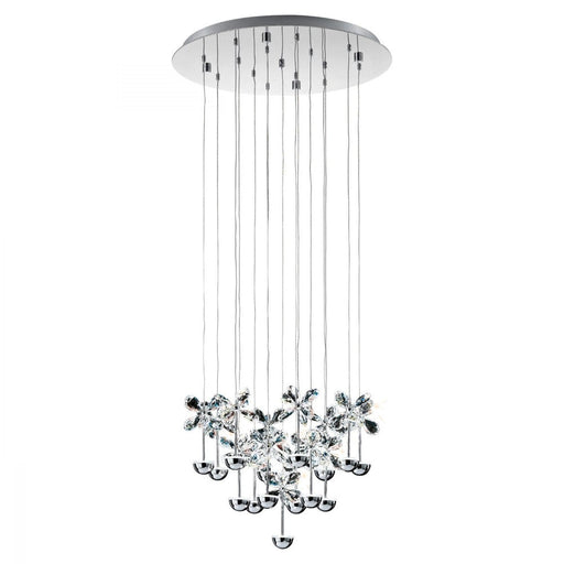 Buy Cluster Pendants Australia Pianopoli 15 LED Luminaire Chrome & Crystal - 93662