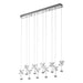 Buy Island Pendant Lights Australia Pianopoli 10 LED Luminaire Chrome & Crystal - 93663