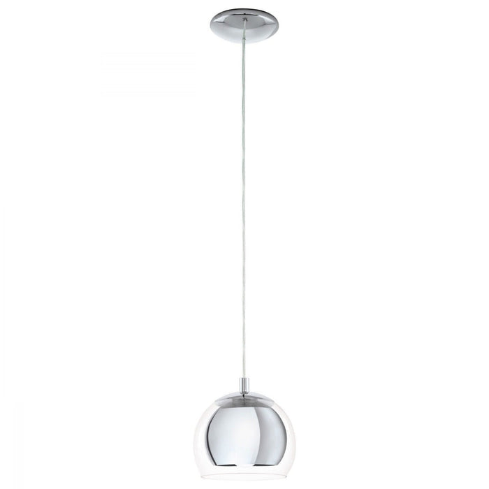 Buy Pendant Lights Australia Rocamar 1 Light Pendant Chrome & Clear 190mm - 94592