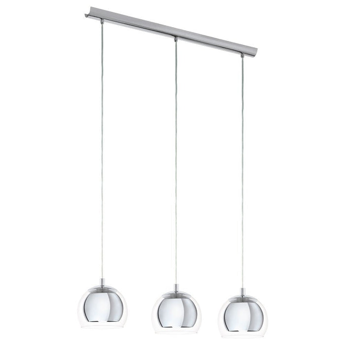 Buy Island Pendant Lights Australia Rocamar 3 Light Pendant Chrome & Clear - 94593