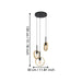 Buy Cluster Pendants Australia Ipsden Cluster Pendant 3 Lights Brown / Black Wood - 43551N
