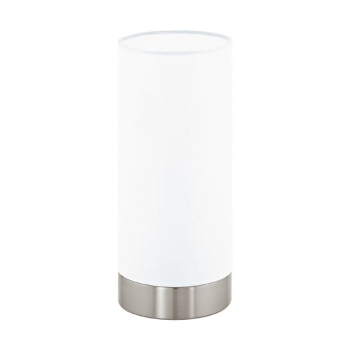 Buy Table Lamps Australia Pasteri 1 Light Touch Table Lamp Satin Nickel & White - 95118N