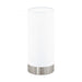 Buy Table Lamps Australia Pasteri 1 Light Touch Table Lamp Satin Nickel & White - 95118N