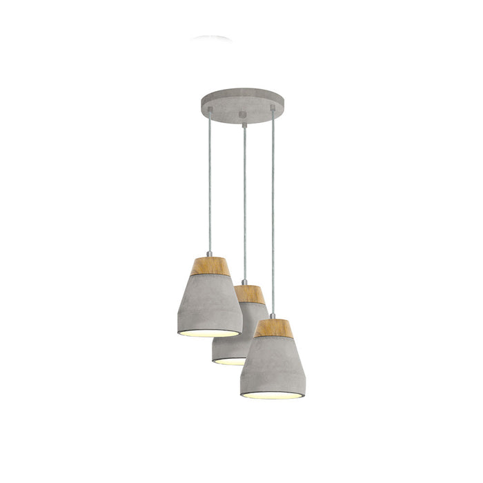Buy Cluster Pendants Australia Tarega 3 Light Pendant Brown & Grey - 95526