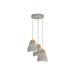 Buy Cluster Pendants Australia Tarega 3 Light Pendant Brown & Grey - 95526