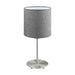 Buy Table Lamps Australia Pasteri 1 Light Table Lamp Satin Nickel & Grey - 96376N