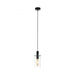 Buy Mini Pendants Australia Montefino 1 Light Pendant Black & Clear 110mm - 97366