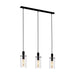 Buy Island Pendant Lights Australia Montefino 3 Light Pendant Black & Clear - 97367