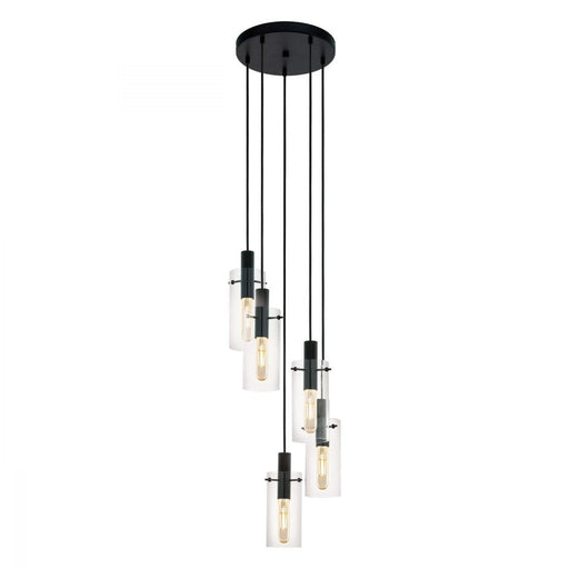 Buy Cluster Pendants Australia Montefino 5 Light Pendant Black & Clear - 97368