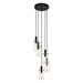 Buy Cluster Pendants Australia Montefino 5 Light Pendant Black & Clear - 97368