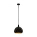 Buy Pendant Lights Australia Roccaforte 1 Light Pendant Black & Gold 400mm - 97841N