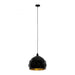 Buy Pendant Lights Australia Roccaforte 1 Light Pendant Black & Gold 300mm - 97845N