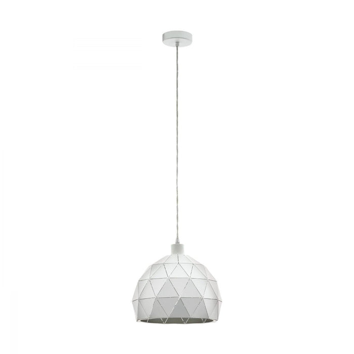 Buy Pendant Lights Australia Roccaforte 1 Light Pendant White 300mm - 97854N