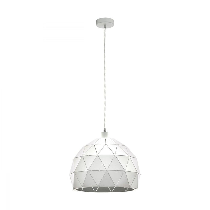 Buy Pendant Lights Australia Roccaforte 1 Light Pendant White 400mm - 97855N