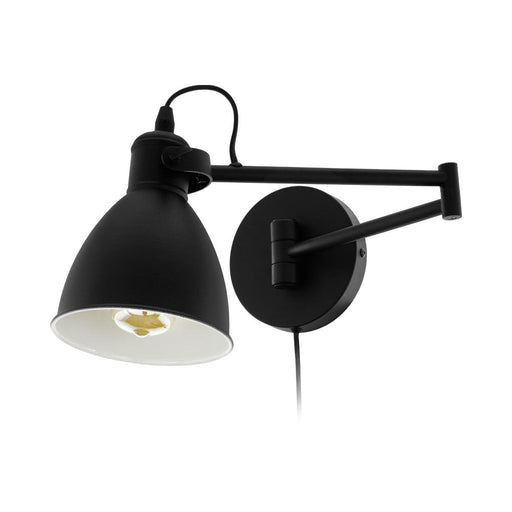 Buy Bedside Reading Lights Australia San Peri 1 Light Wall Light Black 300mm - 97886N