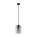 Buy Pendant Lights Australia Cadaques 1 Light Pendant Black & Black Transparent 160mm - 98585N