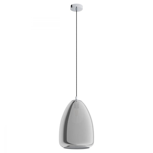 Buy Pendant Lights Australia Alobrase 1 Light Pendant Chrome & Black Transparent 300mm - 98614N